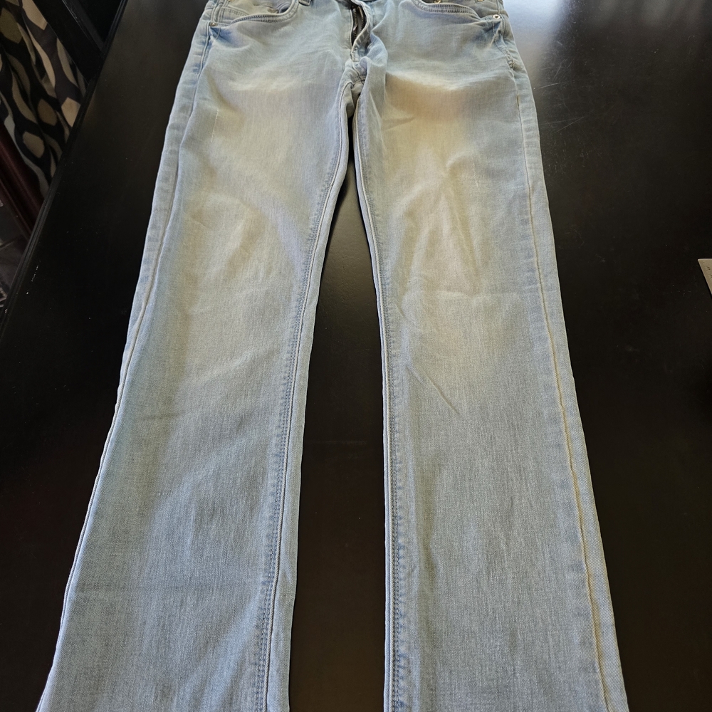 Paper Denim & Cloth Men''s Light Wash Stretch Straight Jeans 5-Pocket Design